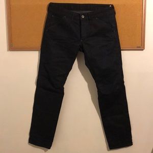 G STAR RAW DENIM size 32/32 black waxed jeans